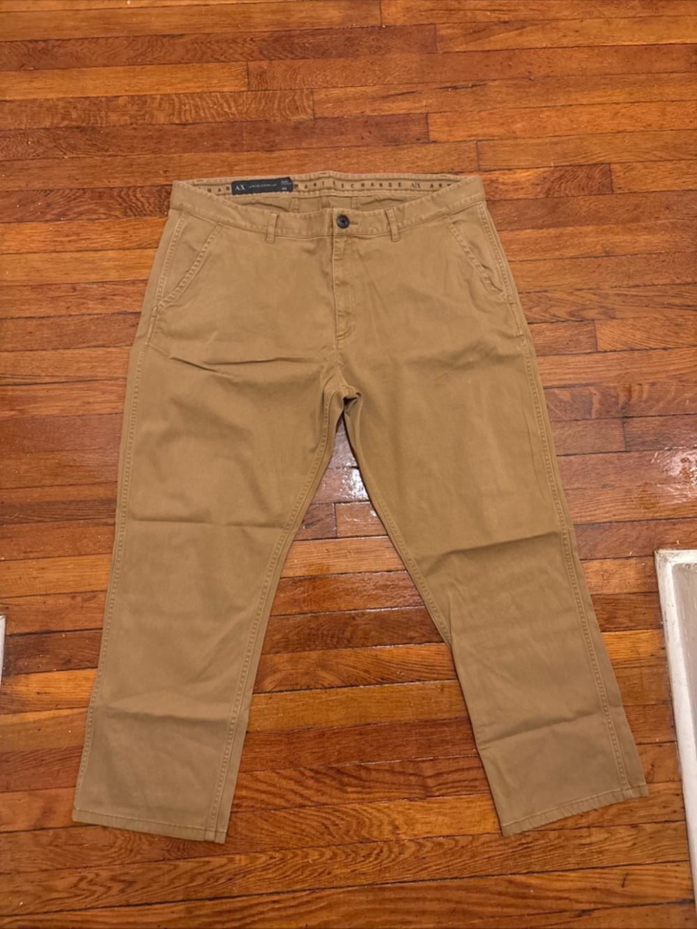 Men's Armani Exchange Tan Chino Pants Classic Straight Fit size 40/30